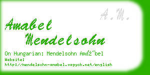 amabel mendelsohn business card